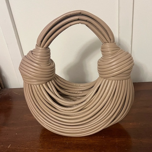 Handbags - Stylish unique double knot bag Tan Handbag no branding but very stylish